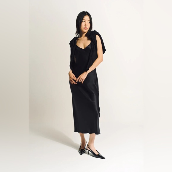 Sablyn Taylor Black Silk Slip Dress - Small - Picture 4 of 9